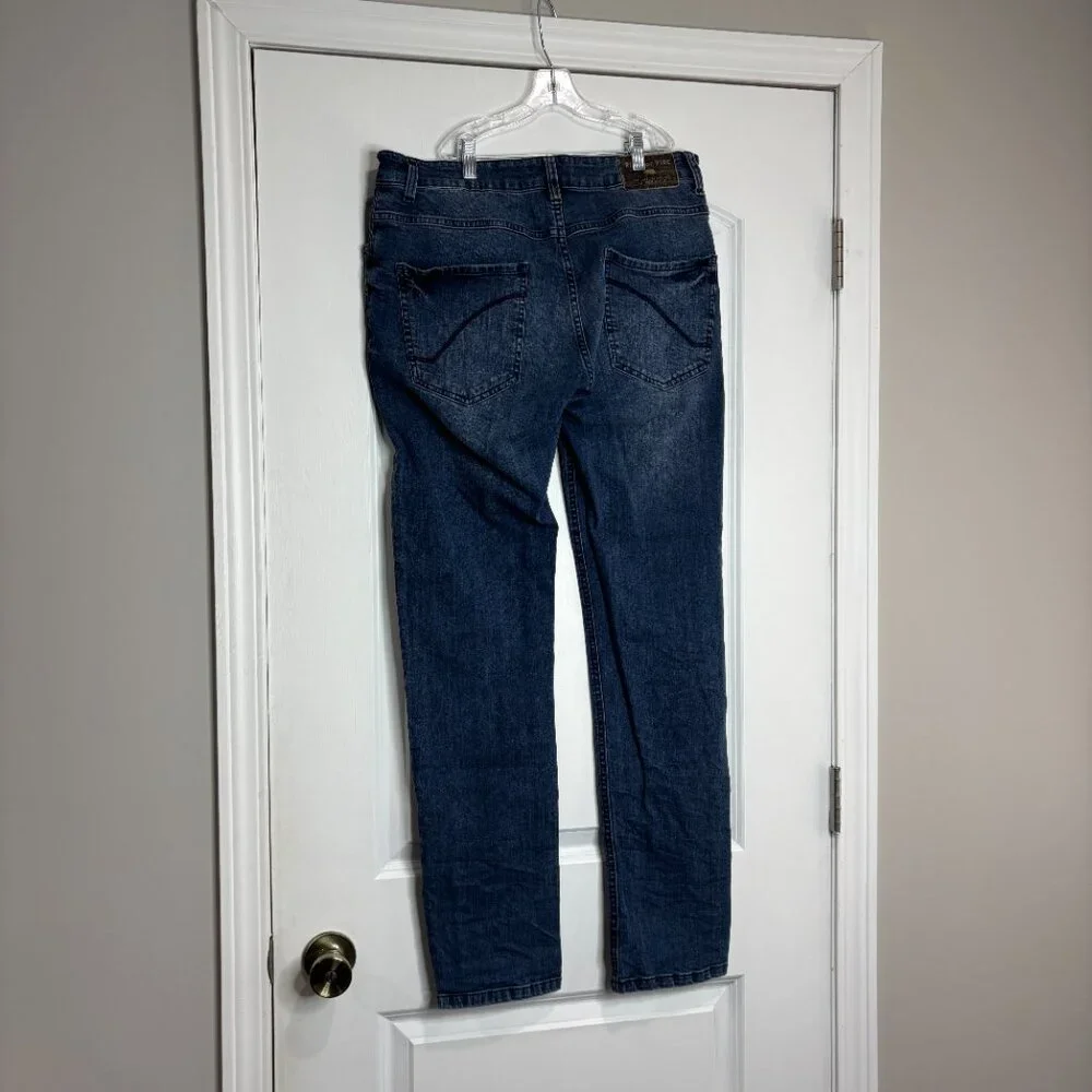 Men's Ring of Fire Blue Slim Jeans Size 33 x 34 (Flawed)